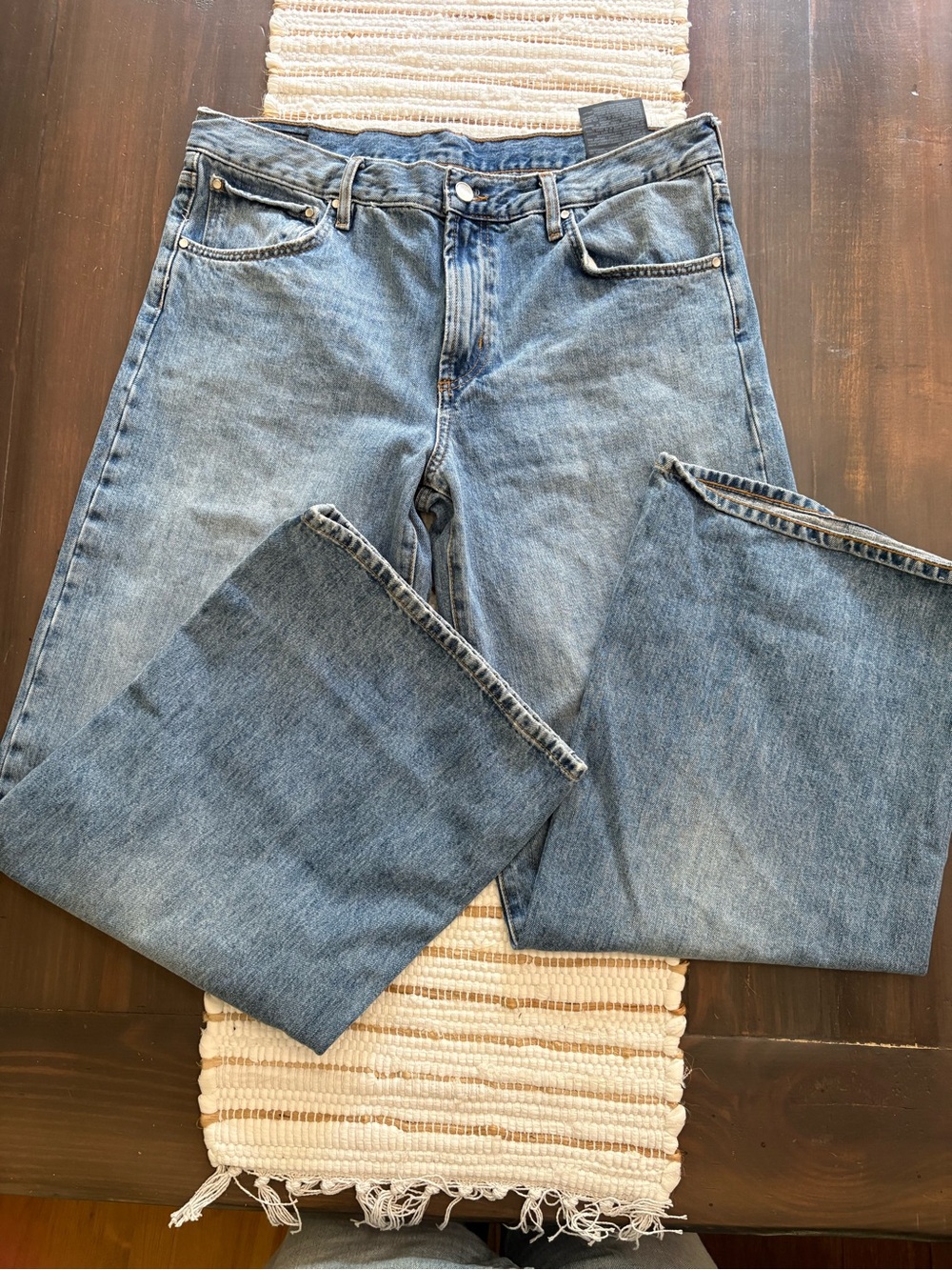 Zara mid rise wide leg jeans